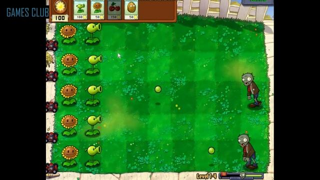 Plants VS Zombie - LEVEL 04 (Day - Adventure ) - (Games Club) смотреть онлайн