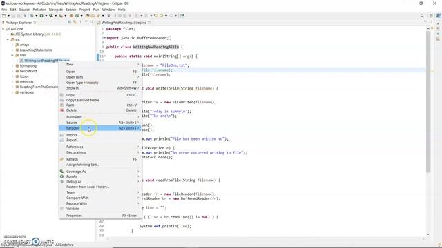 Renaming a File in Eclipse смотреть онлайн