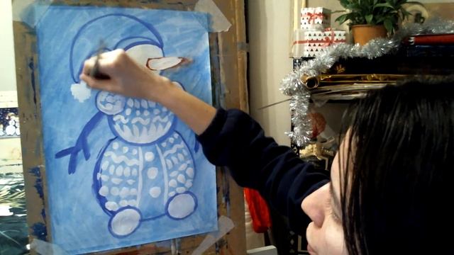 Рисуем снеговика с детьми 5 лет и старше смотреть онлайн