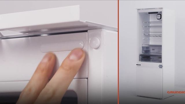 How to reverse the door of your Grundig Built-In 75cm Sliding Hinge Fridge? | GRUNDIG смотреть онлайн