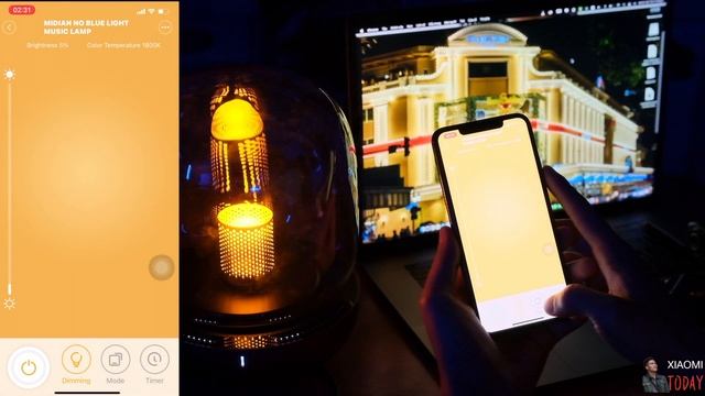 Review Đèn ngủ tích hợp loa Bluetooth Midian, không ánh sáng xanh, điều khiển app mihom смотреть онлайн