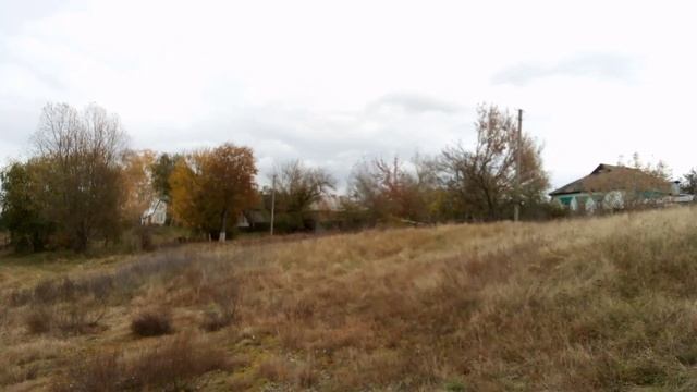 Красивое озеро осенью в хмурый день дождя