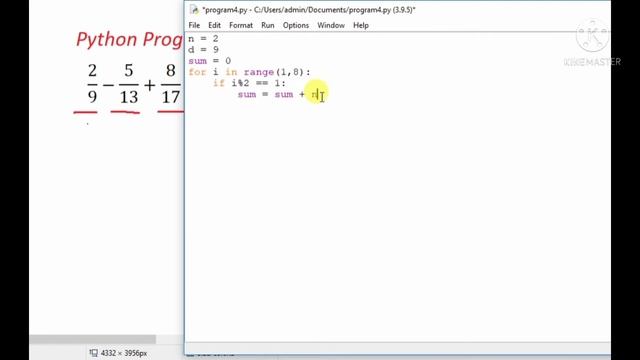 #44 Python program to print sum of the given sequence | Python programming language in Hindi смотреть онлайн