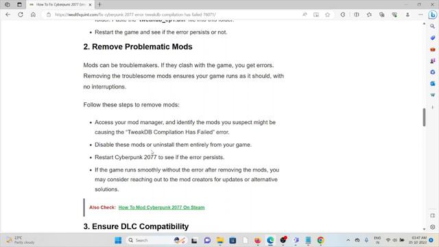 How To Fix Cyberpunk 2077 Error TweakDB Compilation Has Failed смотреть онлайн