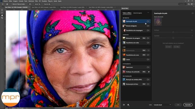 Novo Filtro Neural para Suavizar a Pele do Photoshop 2022 смотреть онлайн