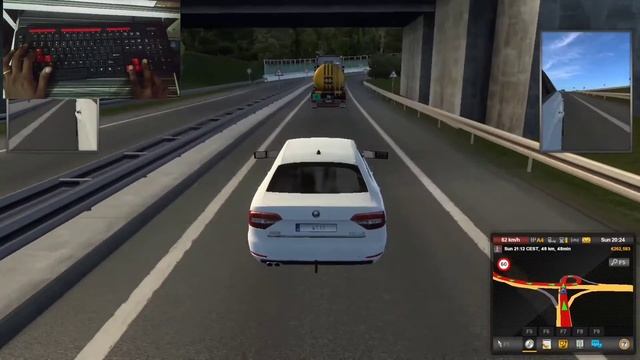 Skoda Superb Car MOD | Euro Truck Simulator 2 | Keyboard Gameplay | смотреть онлайн