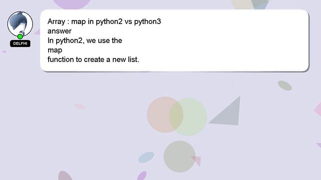 Array : map in python2 vs python3 смотреть онлайн
