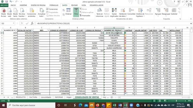 SESIÓN EN LINEA 3 PARTE 2 EXCEL 20-10-20 смотреть онлайн