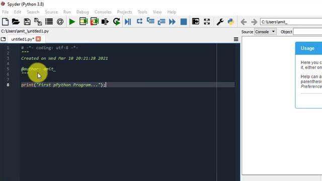 How to Run Python program on Spyder IDE (2021) смотреть онлайн