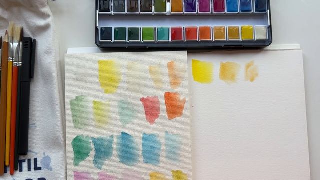 Watercolor kit for 11 euro and it’s not so bad, really?! Flying Tiger set unpacking and swatching смотреть онлайн