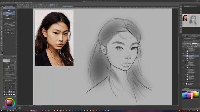 How to draw realistic faces in Clip Studio Paint with Ergo Josh (Webinar) смотреть онлайн