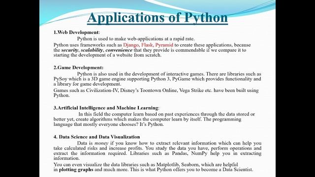 #History & Applications of Python||N.Rajini Kiranmai смотреть онлайн