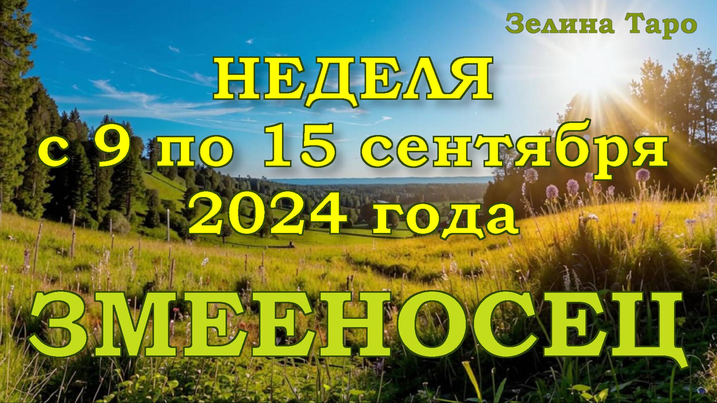 ЗМЕЕНОСЕЦ | ТАРО прогноз на неделю с 9 по 15 сентября 2024 года
