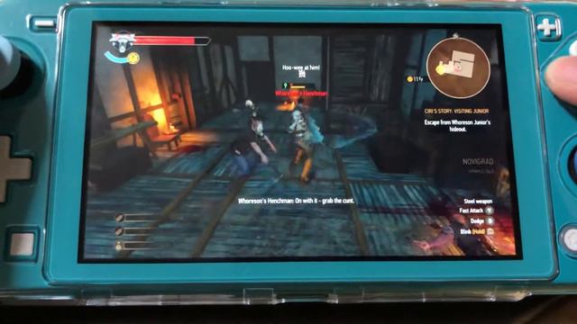 The Witcher 3: Wild Hunt Nintendo Switch Lite Gameplay | (Get Junior - Part 2)