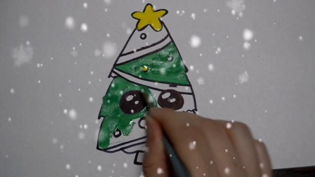 Как нарисовать елку/How to draw a christmas tree смотреть онлайн