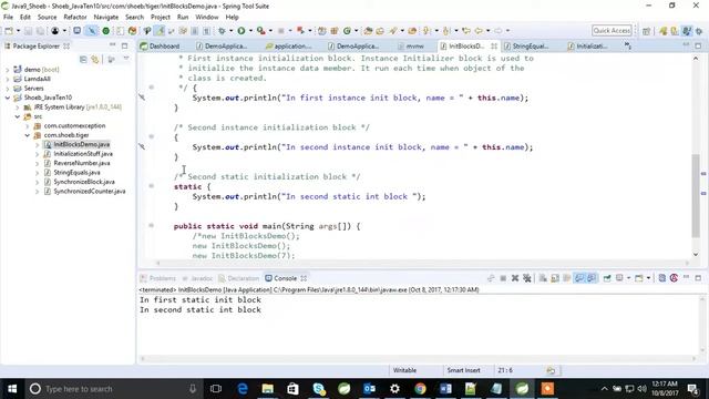 Static Initialization blocks and Constructor-Java Program Execution Flow Basic Simple смотреть онлайн