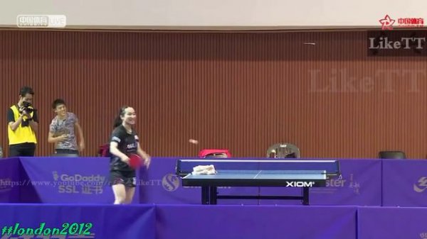 Dimitrij Ovtcharov & Mima Ito Training at the Korea Open