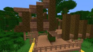 Домик на дереве в джунглях из одного куска - Урок по Майнкрафту