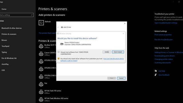 Install Epson L110 Printer Driver To L121 Printer