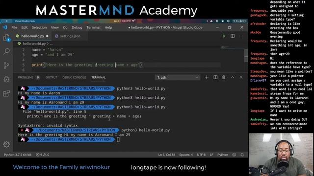 Intro to Coding with Python - Input, Output, Variables and Fun with Strings смотреть онлайн