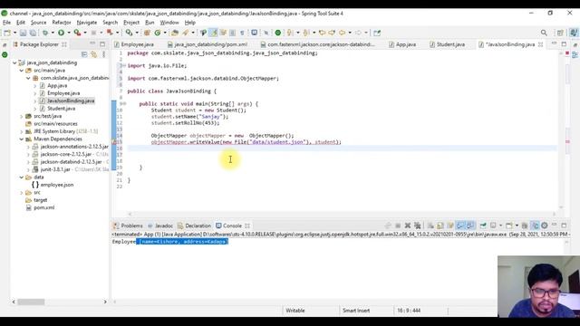 #2. Java object binding to JSON file Hands on || SPRING REST || SK SLATE смотреть онлайн