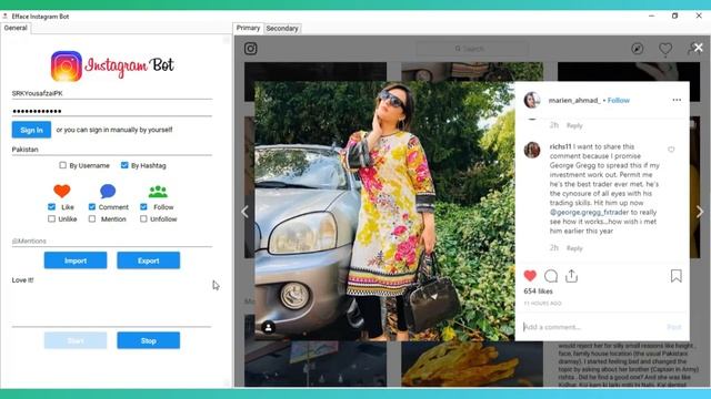 Efface Instagram Bot Бот для инстаграм 2022 смотреть онлайн