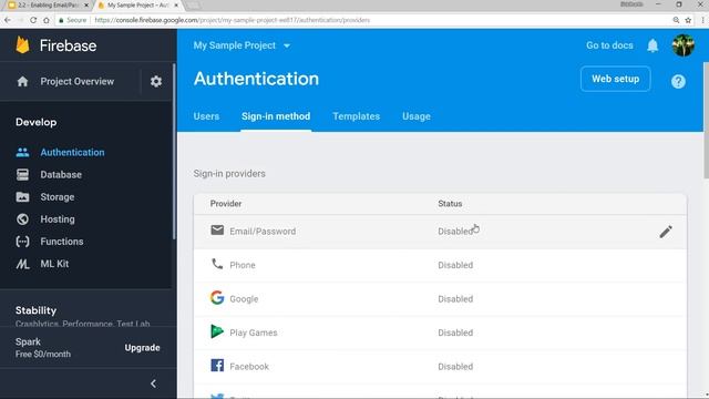 How to enable Email Password SignIn in a Firebase App? смотреть онлайн