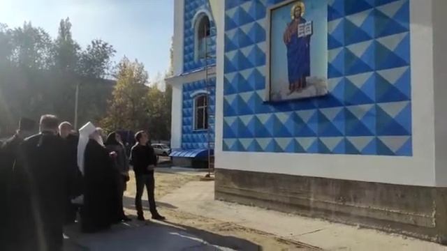 Митрополит Липецкий и Задонский Арсений благословил нашу Икону из мозаики. смотреть онлайн