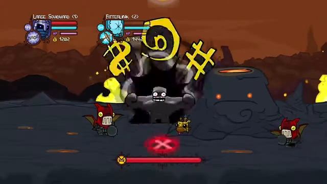 Lava World Volcano Boss 1 Sandwich. Castle Crashers Remastered. смотреть онлайн