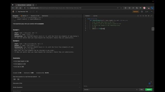 ? How to solve the Leetcode problem 27: Remove Element from the List смотреть онлайн