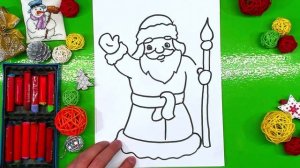 Настоящий НАШ ДЕД МОРОЗ / как нарисовать Деда Мороза урок рисования