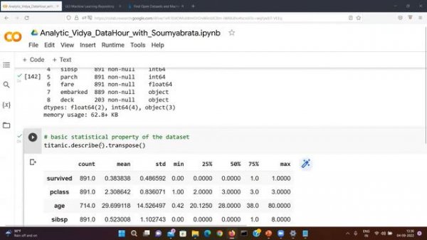 The DataHour: Data Science Data management using Pandas