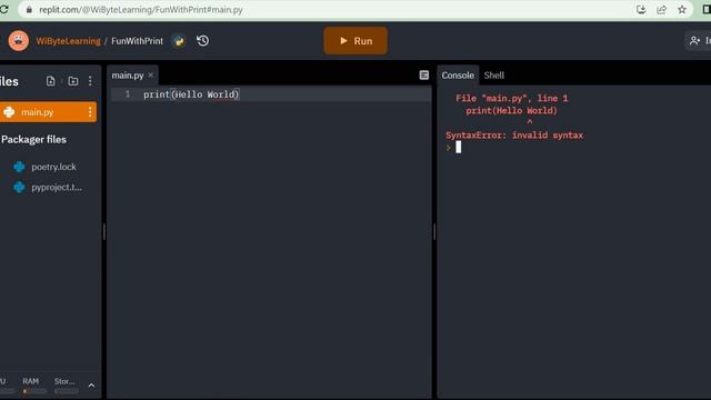 Getting Started with Python: print ("Hello World") смотреть онлайн