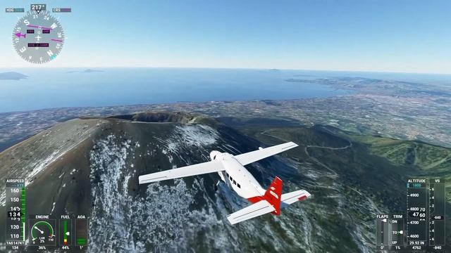Pompeii History and Mount Vesuvius Fly-Over | Microsoft Flight Sim смотреть онлайн