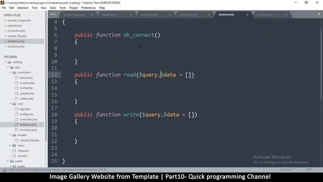 PHP Image gallery website from HTML template Tutorial Part10 | MVC OOP | Quick programming смотреть онлайн