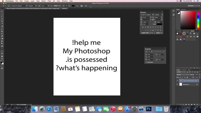 Correcting Text Flow In Photoshop CC 2014