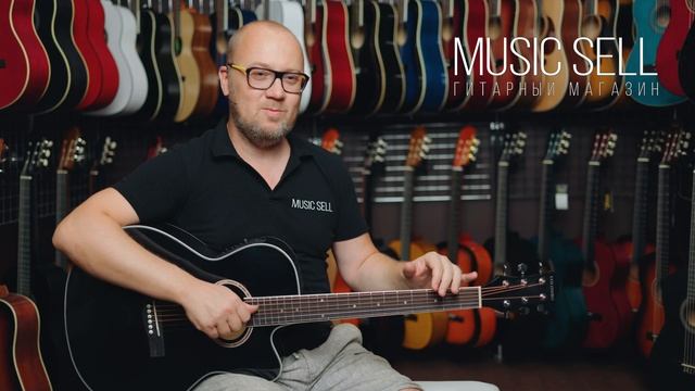 ЭЛЕКТРОАКУСТИЧЕСКАЯ ГИТАРА ELECTRO ACOUSTIC GUITAR COLOMBO FOLK CUTAWAY BLACK MUSIC SELL смотреть онлайн