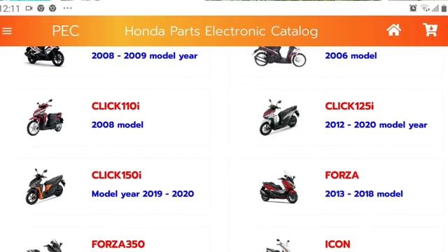 Honda Motorcycle Parts Catalogue