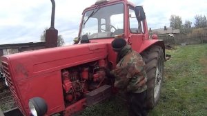 Запуск МТЗ-80 с помощью ПД-10 (пускача)