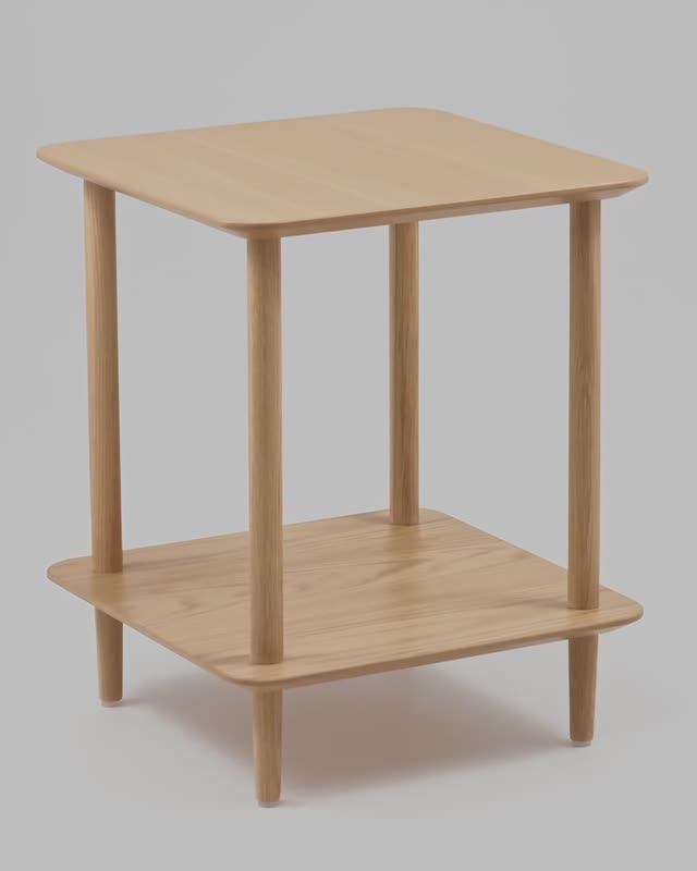 Журнальный столик Stiff 40*40. Журнальный столик с полкой в скандинавском стиле смотреть онлайн