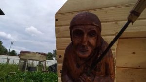 Декоративная избушка на курьих ножках. Начало работы.