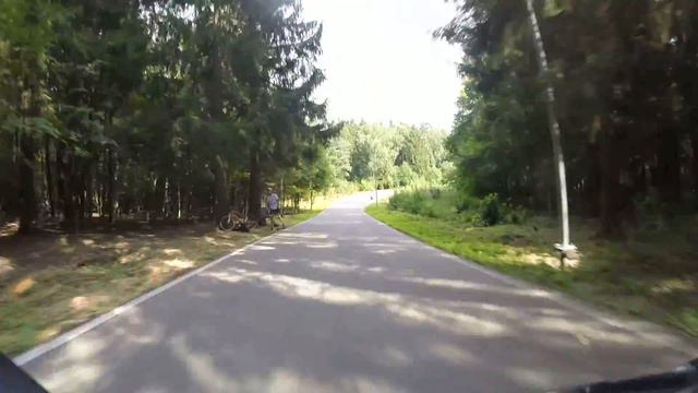 Самый сложный спуск на Лыжероллерной трассе в Одинцово. смотреть онлайн