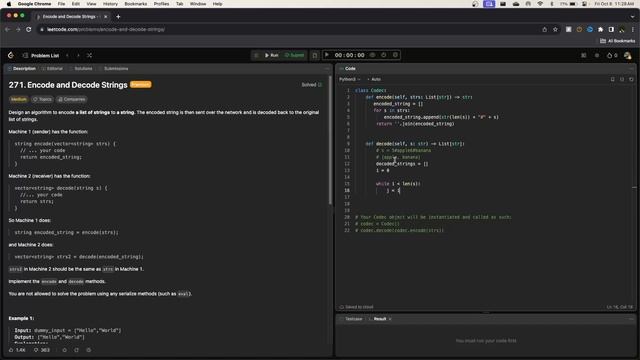 BLIND75: Encode and Decode Strings - Leetcode 271 - Python смотреть онлайн