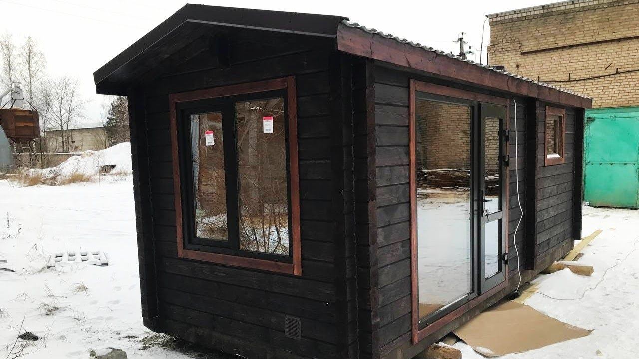 Скандинавия из Бруса! Баня под Ключ! смотреть онлайн