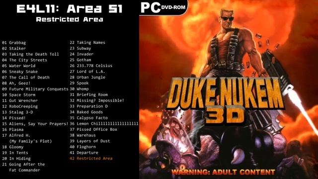 Duke Nukem 3D: Megaton Edition OST - E4L11: Area 51 - Track 42 "Restricted Area" смотреть онлайн
