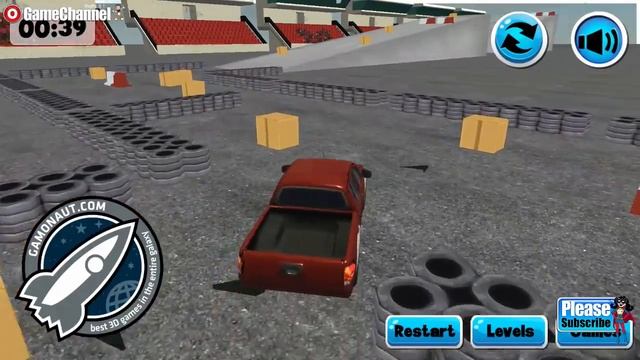 3D Truck Challenge Arena / Car Driving Skills 3D Game / Browser Flash Games / Gameplay Video смотреть онлайн
