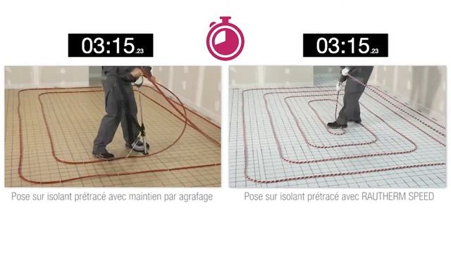 Plancher chauffant RAUTHERM SPEED : pose du tube jusqu'à 50% plus rapide смотреть онлайн
