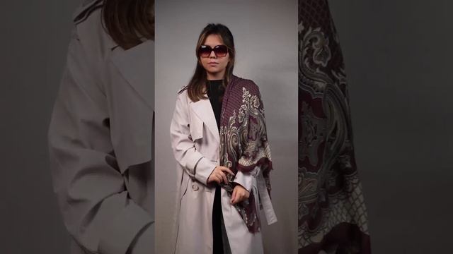 VFS1006-4 Платок жен.  15% шерсть, 85% модал разм.110х110 FABRETTI