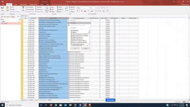 MS Access - Create checkboxes and run queries смотреть онлайн