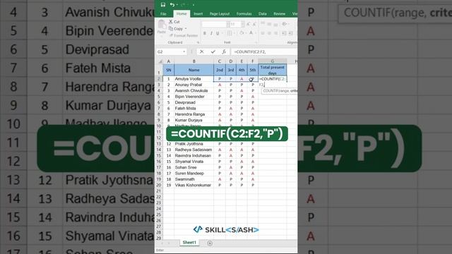 How To Use COUNTIF Formula In Excel | Excel Tips And Tricks | Skillslash смотреть онлайн